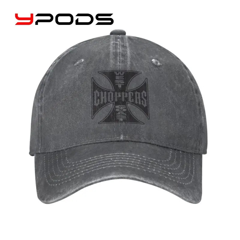 

Cotton West Coast Iron Cross Choppers Motorcycle Baseball Cap Men Women Breathable Dad Hat Sports