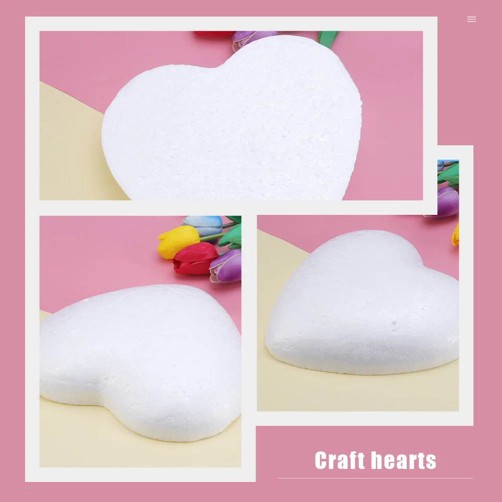 Пустые наклейки из пены в форме сердца белое моделирование пенообразовательный