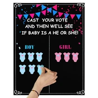 1set gender reveal games sticker boys or girl creative voting games poster with sticker baby shower party decoration supplies