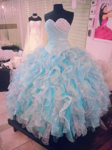 

Бальное платье с цветными кристаллами, платья для Quinceanera, милое официальное бальное платье 16 дюймов для торжества и выпускного вечера