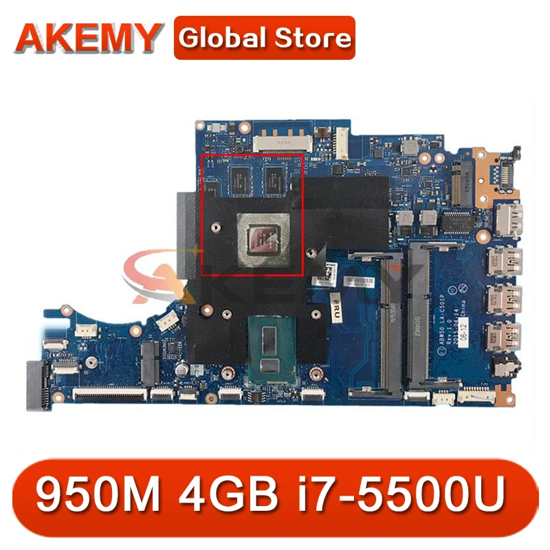 

FOR HP ENVY 15-AE 15T-AE Laptop Motherboard 812712-501 812712-601 ABW50 LA-C501P W/ 950M 4GB i7-5500U CPU Test work