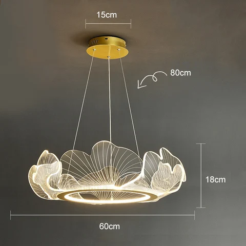 Постмодернизированная роскошная люстра для гостиной, Современная Минималистичная лампа в виде листьев лотоса в скандинавском стиле для столовой, спальни