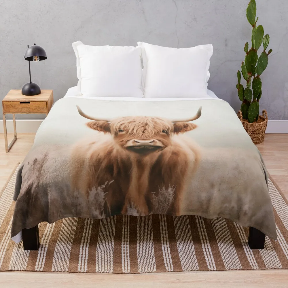 Сумка-тоут в стиле бохо Highland Cow от NoarusRainbowLand — милое одеяло кантри дорожные