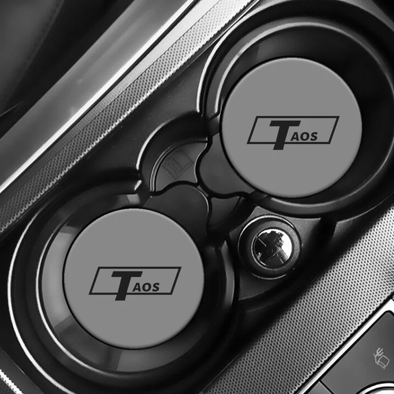 

Car Coaster Anti-Slip Pad Cup Holder Mat For Volkswagen Taos Taigo Tiguan Passat POLO CC Golf T-ROC Touareg Arteon Beetle Jetta