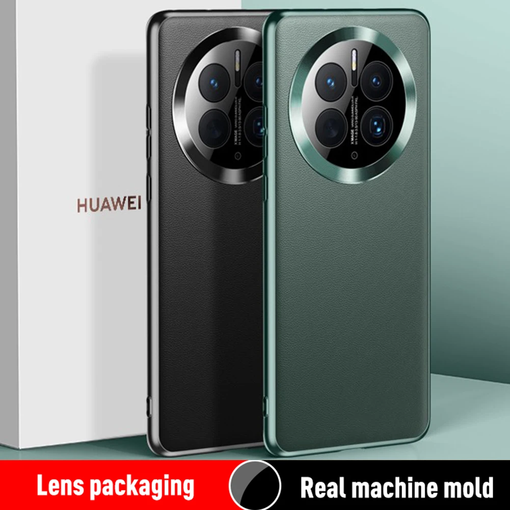 

Original Case For Huawei Mate 50E Luxury PU leather Hard Shockproof Back Cover For Mate 50 Pro Original Plating Skin Hull Coque