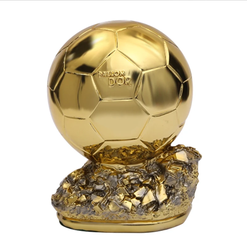 

Plating Golden Globe Award Art Sculpture Football Match Resin Trophy Figurines Resin Crafts Desktop Decorations For Home R3955