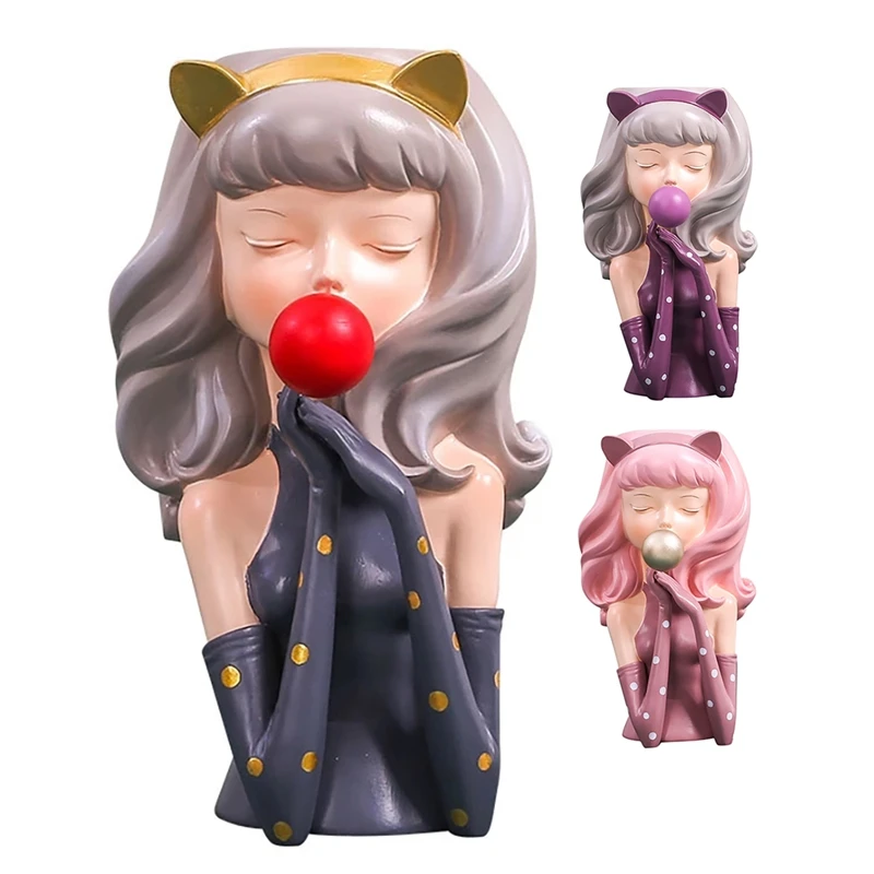 1 шт. ваза для девочек с рисунком из жвачки-пузыря абстрактный цветочный горшок