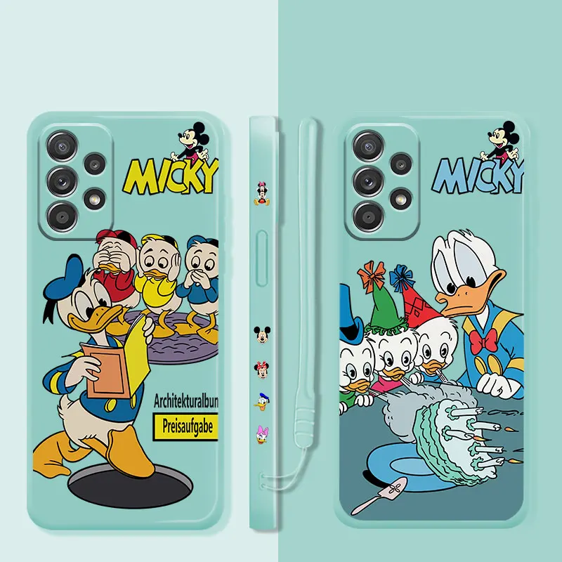 

Disney Donald Duck HD&L Square Liquid Phone Case For Samsung Galaxy A73 A71 A72 A12 A21s A22 A23 A31 A32 A51 A52 A52s A53 A02s