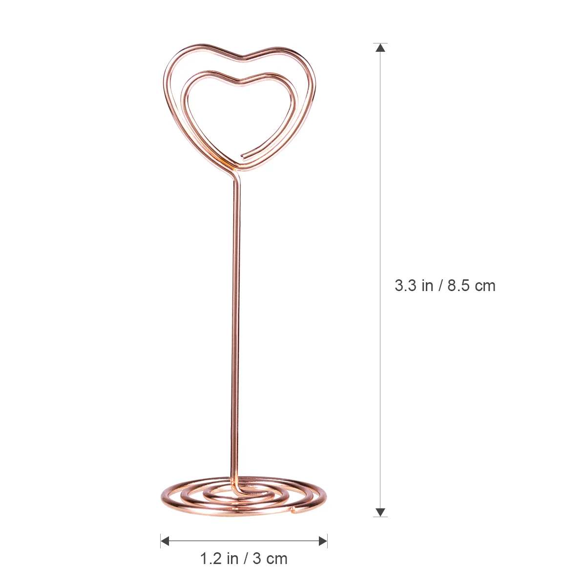 OUNONA 12- шт. розовое золото в форме сердца подставки для фотографий держатели