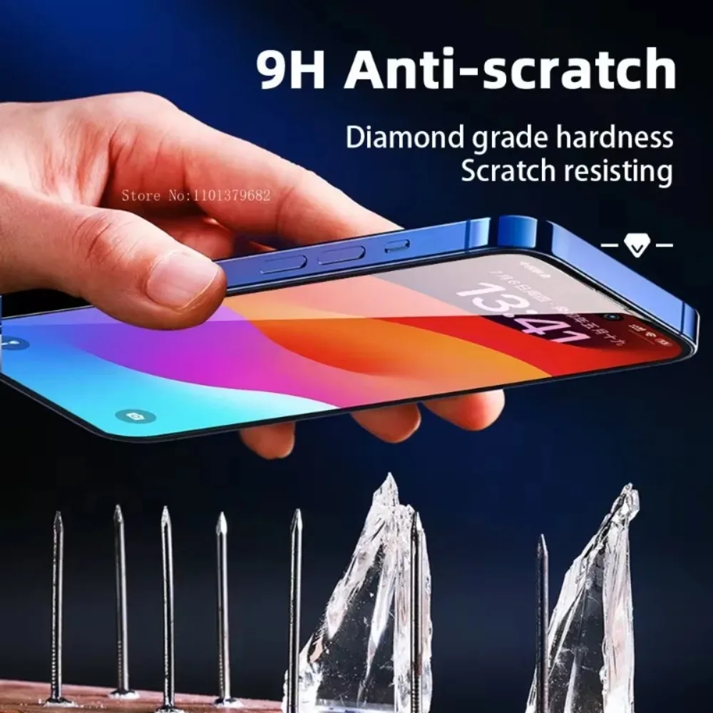 3 шт. стеклянная защитная пленка для смартфона iphone 16 15 14 Plus экрана телефона 13 Pro 12 11
