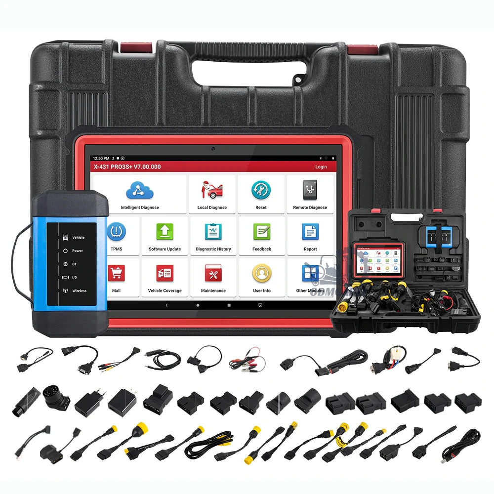 

LAUNCH X431 PRO3S+ V2.0 HDIII 12V Car/24V Truck/Heavy Duty 2 in 1 Diagnostic Tool OBDII Code Reader Auto Scanner X-431 PRO3S HD3