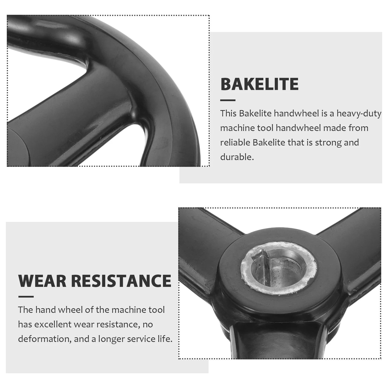 Простой в установке маховик фрезерный трехспицевой рукояткой нескользящий для