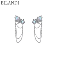 bilandi 925%c2%a0silver%c2%a0needle modern jewelry geometric earrings 2022 new trend 2022 new trend chain drop earrings