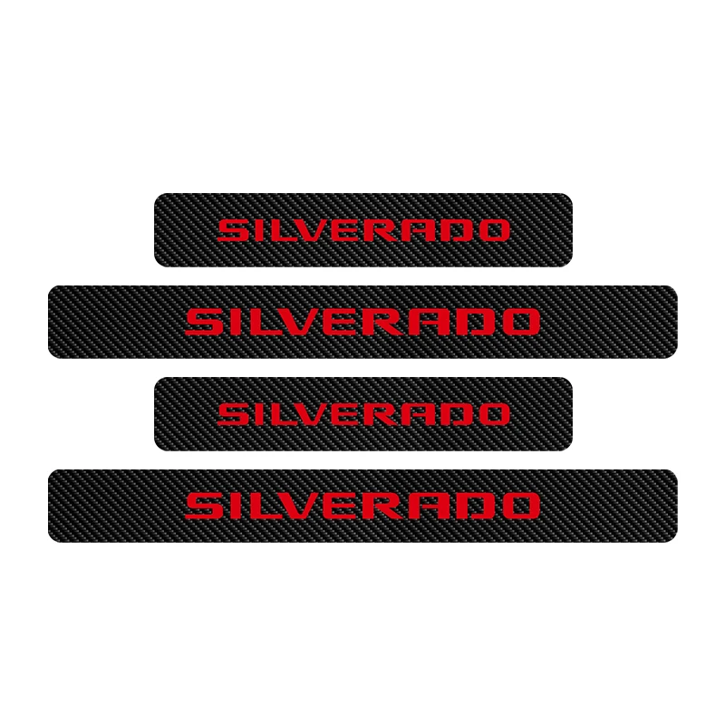 

4 шт./набор, водонепроницаемые наклейки на порог двери автомобиля Chevrolet Silverado 2014-2018 2019 2020 2021