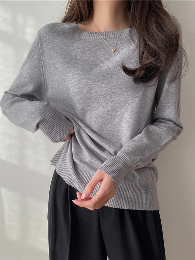 Qiaojia · Classic Just Need Early Autumn Long sleeve Knit Top Solid Inner wear Bottoming Shirt