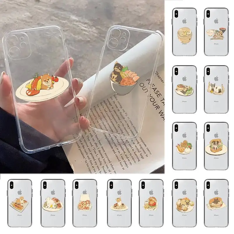 

Babaite Cute Food Dog Phone Case for iPhone 11 12 13 mini pro XS MAX 8 7 6 6S Plus X 5S SE 2020 XR cover