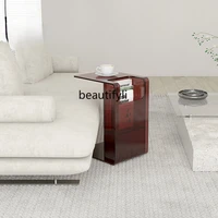 lbx living room sofa corner table shaped acrylic transparent side table nordic simple modern bay window