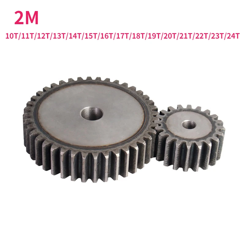 

2M Spur Gear 10T/11T/12T/13T/14T/15T/16T/17T/18T/19T/20T/21T/22T/23T/24T 45# Carbon Steel Thickness 20mm