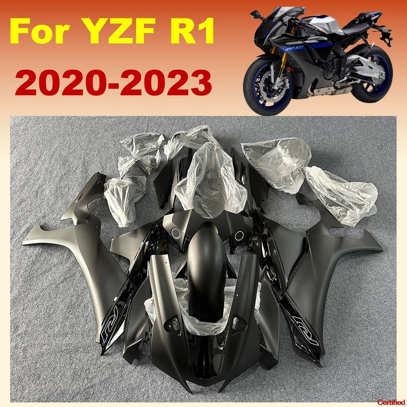 Комплект пластикового обтекателя ﻿ Для Yamaha YZF R1 2020 2021 2022 2023 YZFR1 20 21 22 23 YZF-R1 матовый