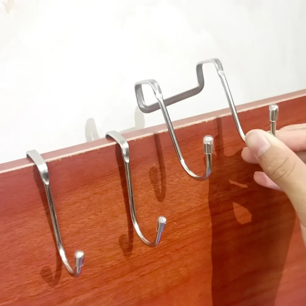 

Крючок держатель шкафа круговая свободная выдвижной ящик нержавеющая сталь S-образная кухонная Пробивка двойная стальная дверь над ванной