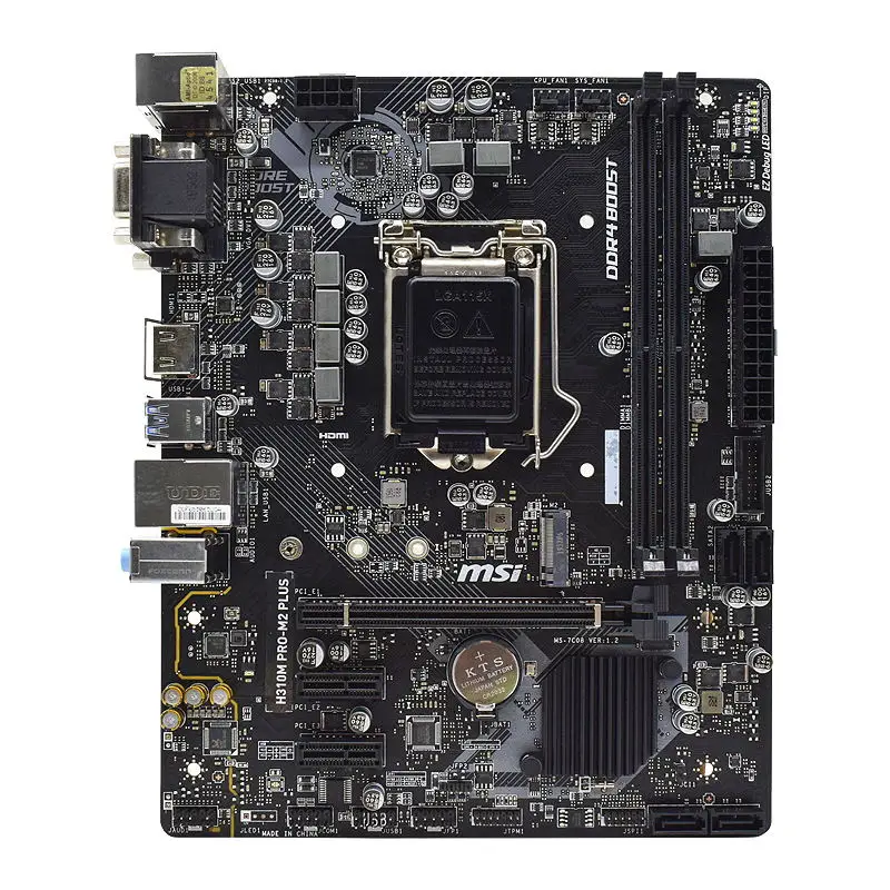 

Материнская плата MSI H310M PRO-M2 PLUS LGA 1151, материнская плата DDR4, LGA 1151, 32 ГБ, H310, Φ 3,0 M.2, USB, микро ATX для телефона