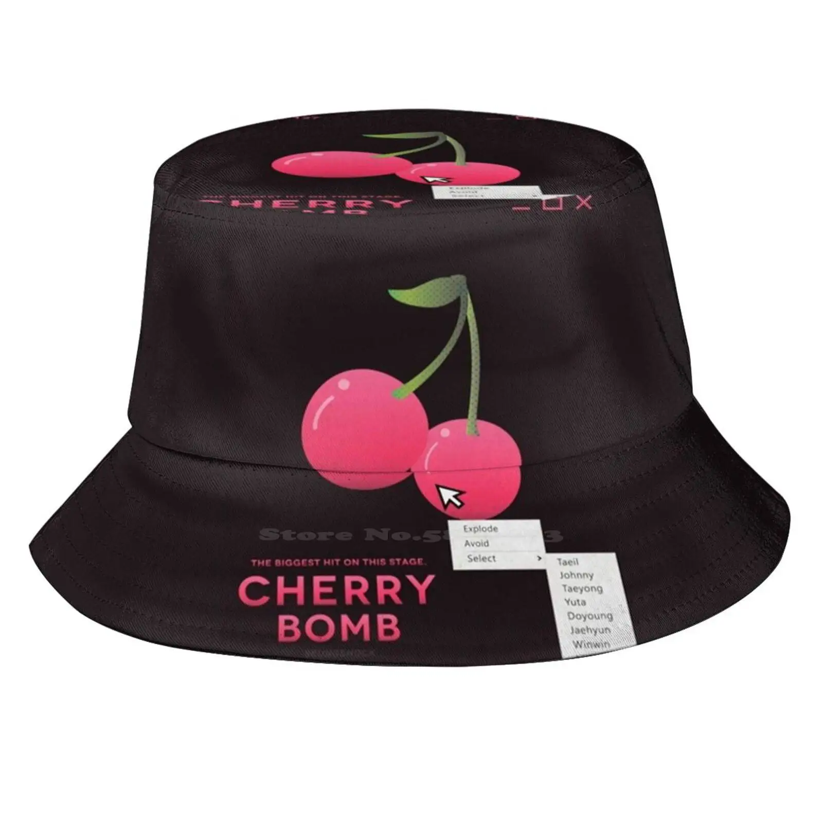 

Cherry Bomb : Select Women Men Fisherman Hats Bucket Caps Nct 127 Kpop Nct127 Taeyong Taeil Johnny Jaehyun Yuta Winwin Doyoung