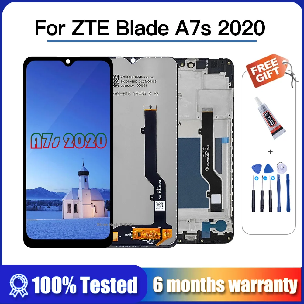 Оригинальный Новый ЖК-дисплей для ZTE A7S 2019 A7010 рамка дисплей Сенсорная панель экран дигитайзер для ZTE Blade A7s 2020 A7020 дисплей в сборе
