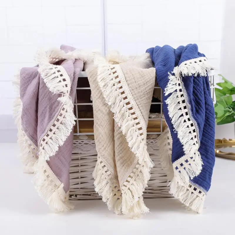 

Baby Blanket Specification 100 120 Cm Fine And Dense Cotton Yarn Six Layer Gauze Thickened Design Large Water Absorption