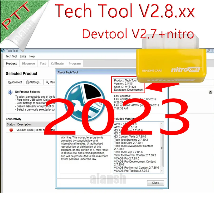 2023 Премиум технологический инструмент PTT V2.8.150 2,8 VCADS разработчик Devtool Plus 2,7 APCI параметр Diag программное обеспечение для Volvo Kit 2022 + Nitro