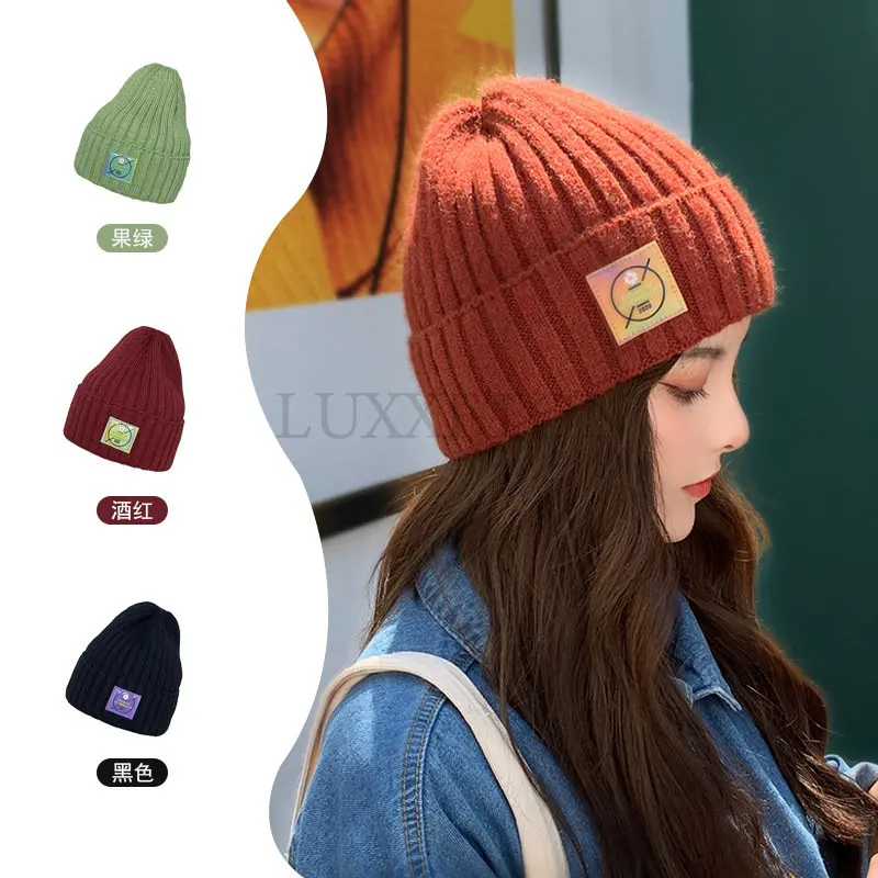 

Women Hat Winter Beanie Autumn Cap Adventure Time Men's Fashion Warm Y2k Design Streetwear Personality Casual Cute Trend Pink