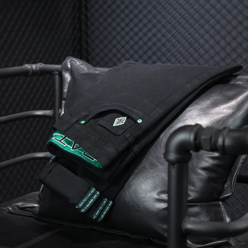 Высококачественные мужские черные джинсы новинка 2024 Мужские Молодежные Простые