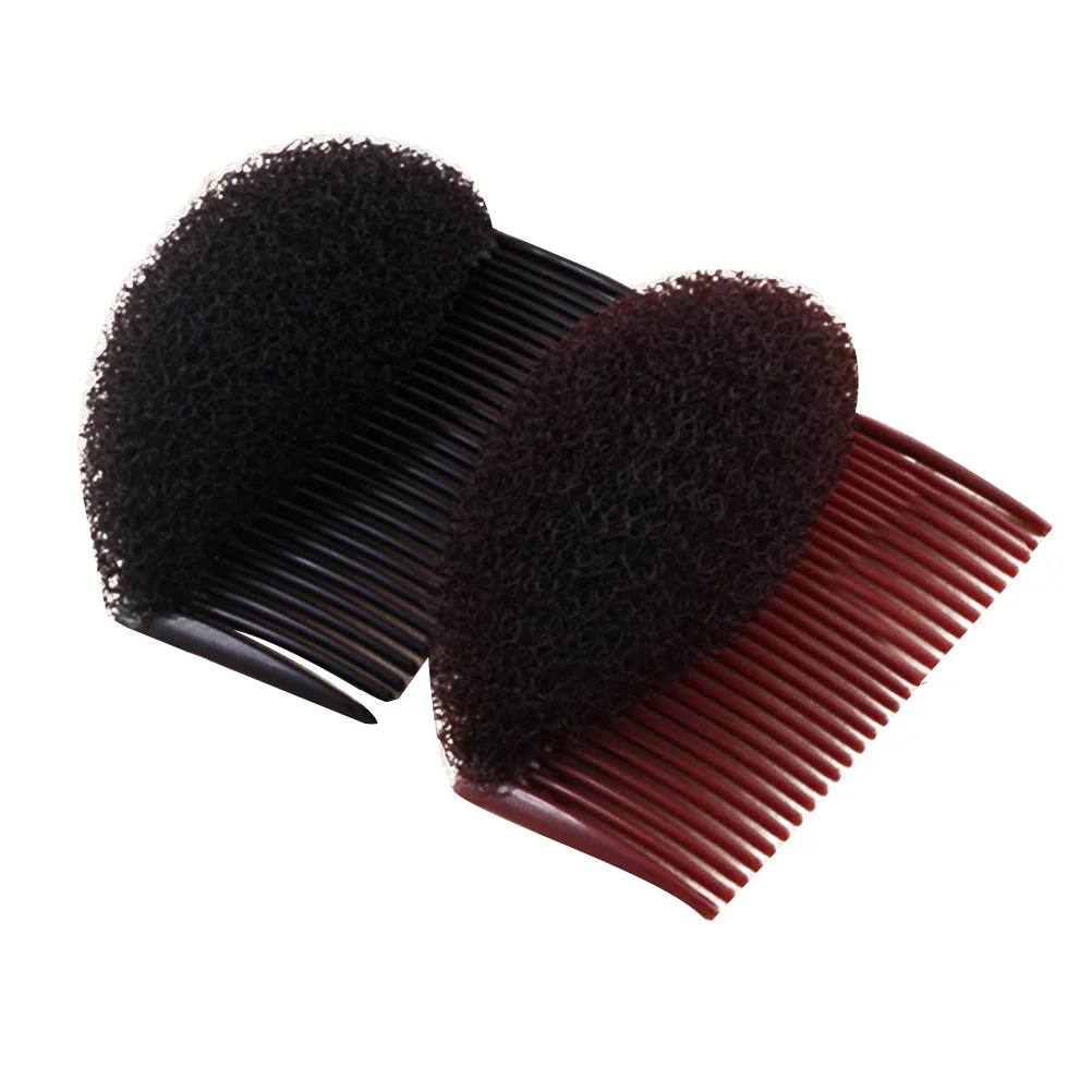 

Hair Comb Bumpsponge Bun Updo Volume Black Invisible Bases Clip Breathable Head Insert