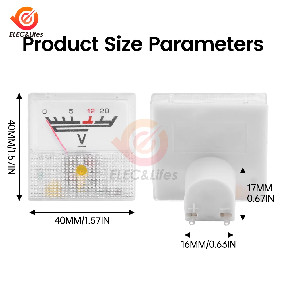 6 шт. 91C16 DC 0-20 В переменного тока 0-300 10A/20A/30A/50A тип указателя AC/DC прибор для измерения