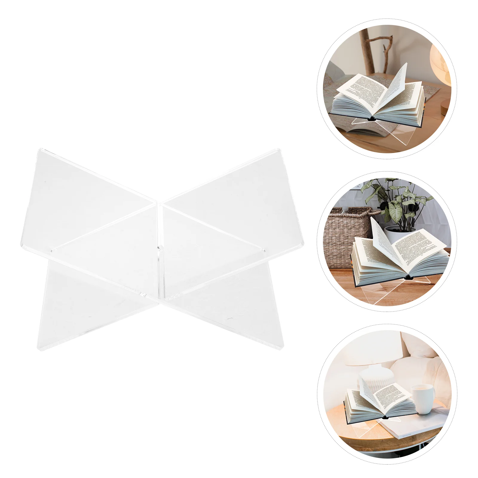 

Desktop Book Holder Transparent Book Supporting Rack Displaying Bracket