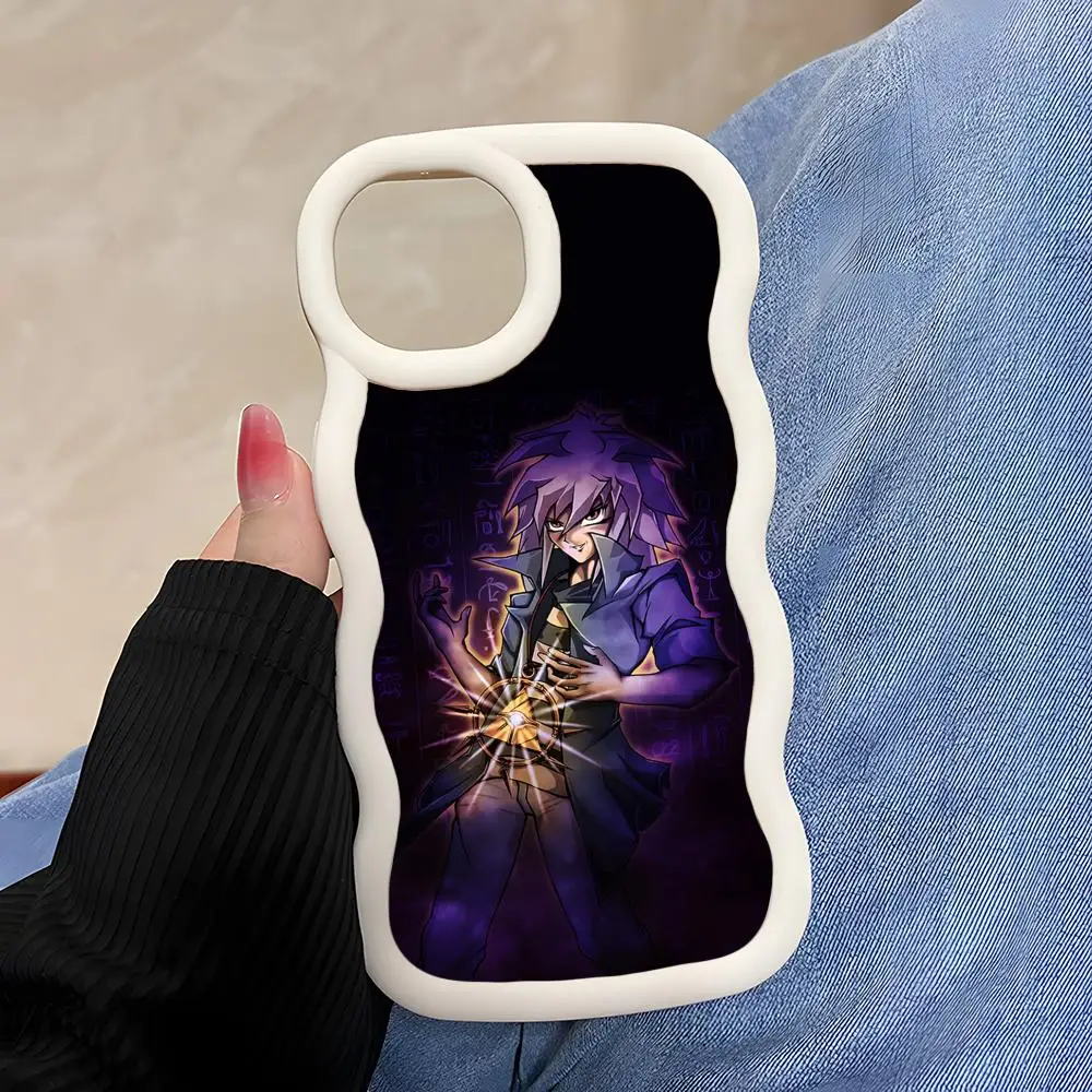 Фото Чехол для телефона Yugioh Yami Bakura для iPhone 17 16 15 14 13 12 11 Air Pro Max Plus, белый, из мягкого ТПУ, с волнистым краем №3