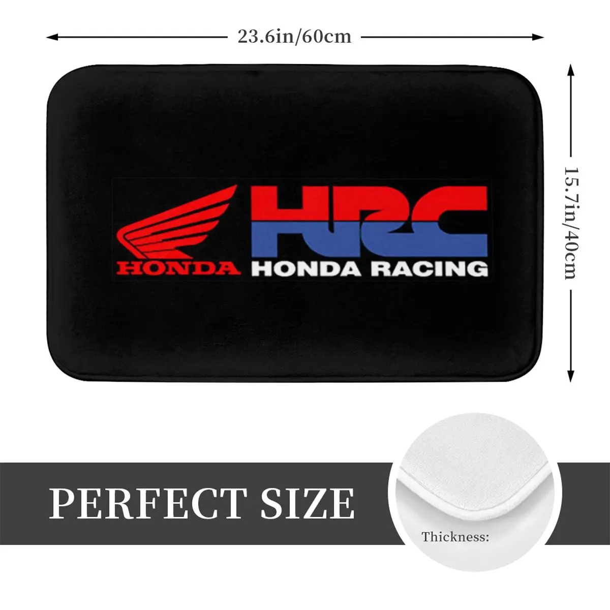 HRC Honda Racing Противоскользящий коврик для двери напольный противоизносный ковер