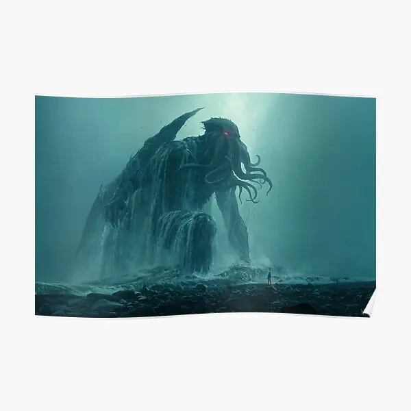 Восходящий плакат Cthulhu современный декор домашняя картина забавная роспись