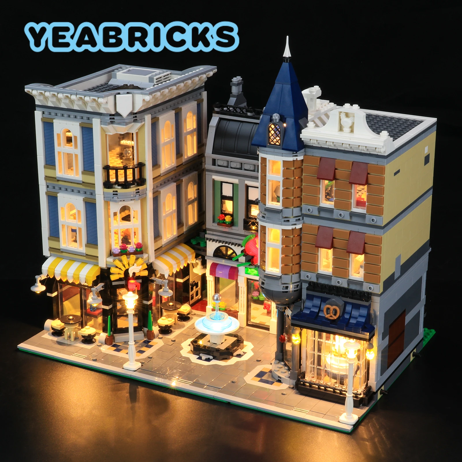 Набор строительных блоков YEABRICKS со светодиодсветильник кой для 10255 года набор