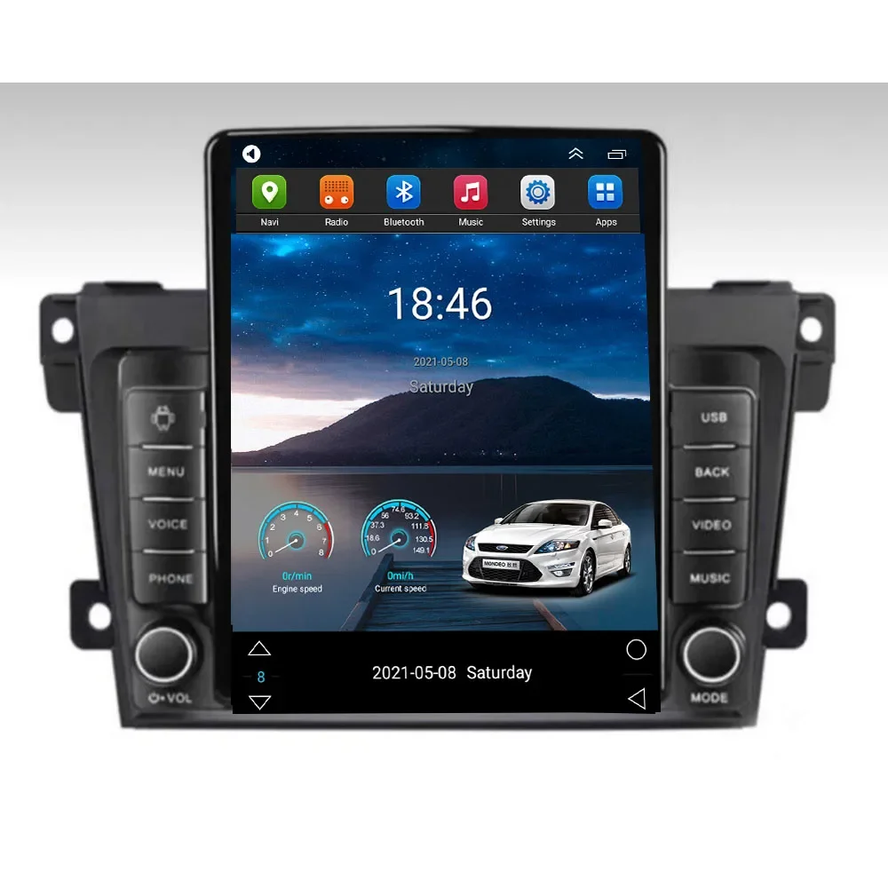 Автомагнитола на Android 12 для Mazda CX7 2007-2014 с радио видео мультимедийным