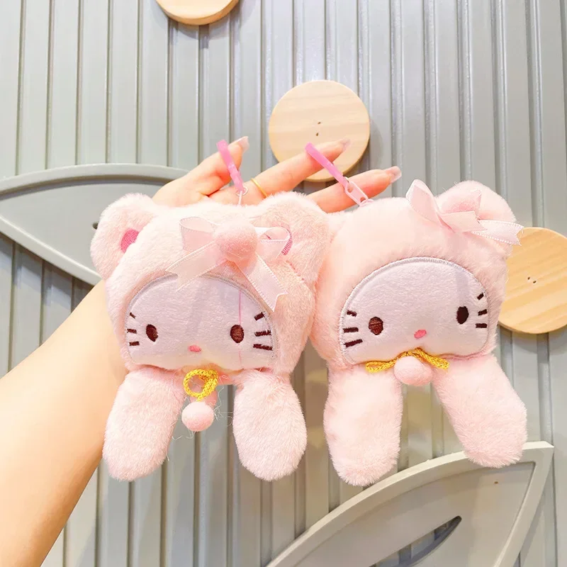 

Sanrio аниме милый плюшевый мультяшный Hello Kitty Kuromi Zero кошелек подвеска брелок кукла маленький подарок
