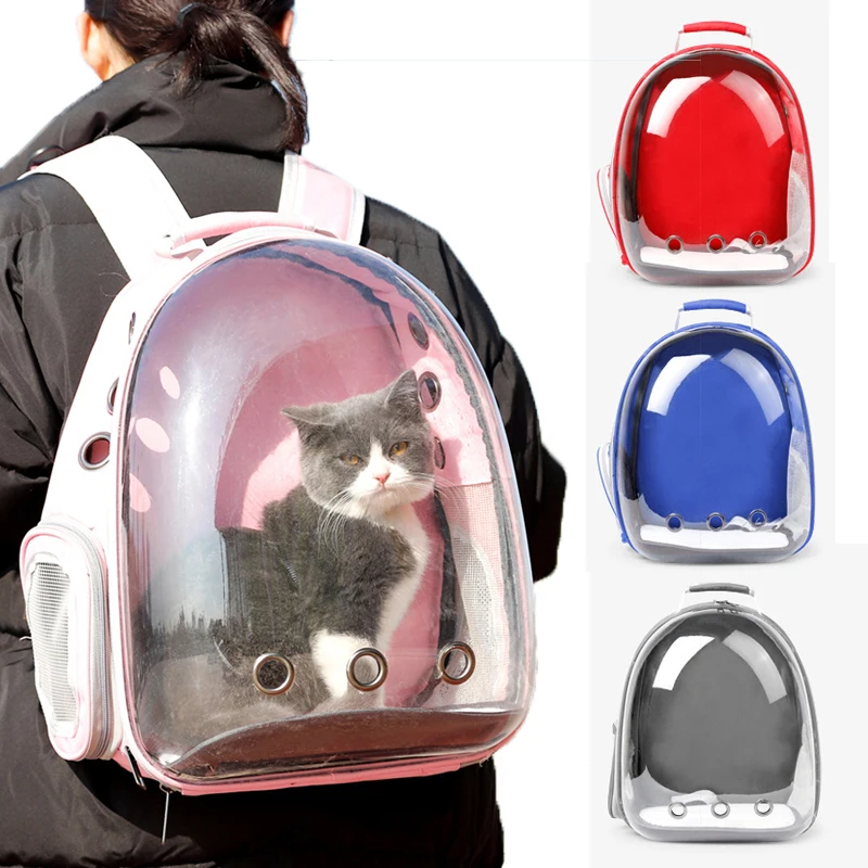 

Cat Carrier Bag Luxury Transparent Outdoor Cat Shoulder Bag Breathable Portable Travel Space Pet Backpack For Small Dogs Cats