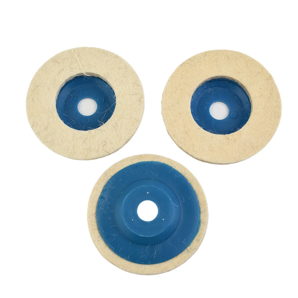 

Blue+Beige Polish Polishing Discs Grinder Wheel Felt Pads 3x Grinding Tool 4 Inch Wool Buffing Angle 100mm Latest