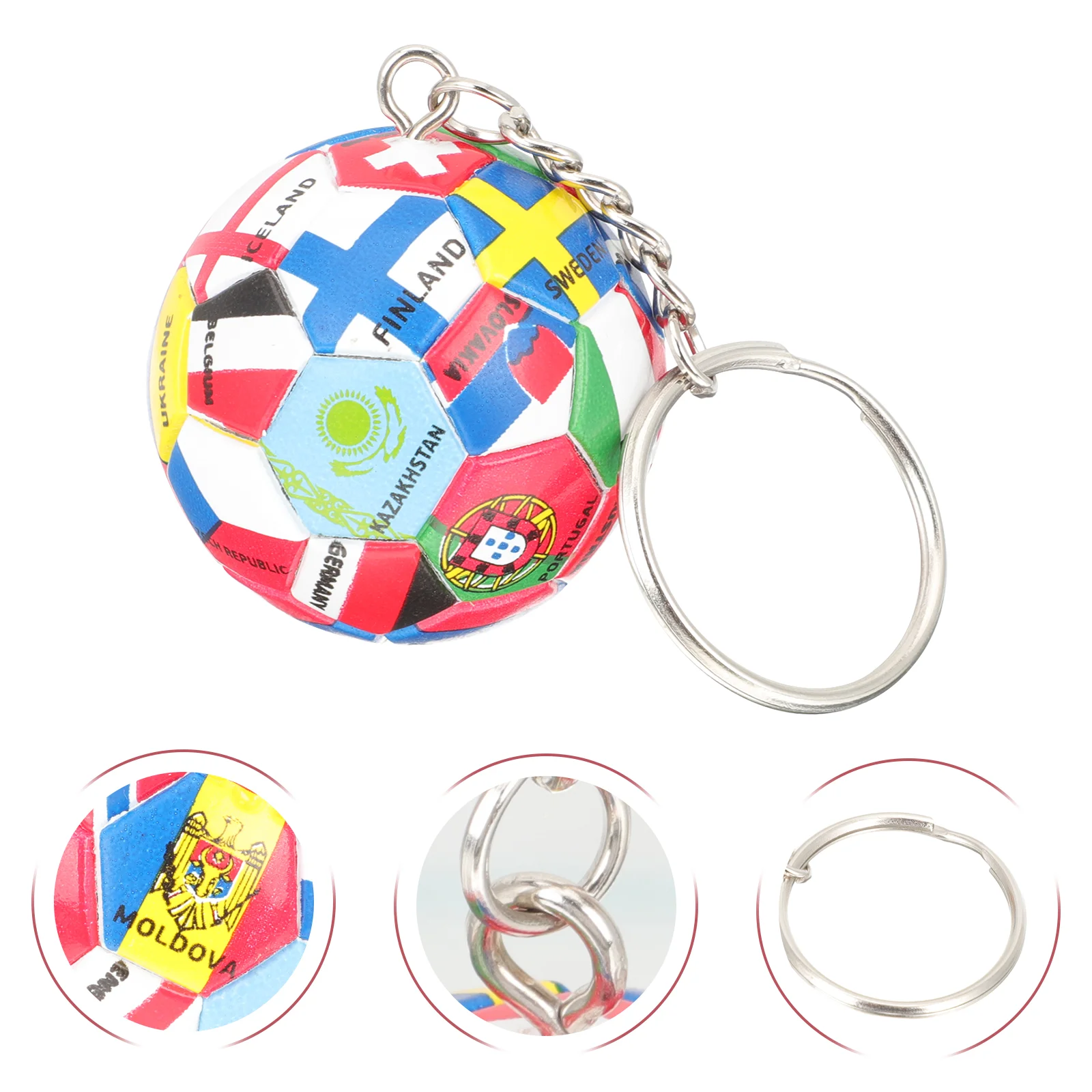 

3 Pcs Boy Gifts Football Keychain Match Keepsake Hanging Soccer Pendant Backpack Fans Souvenir