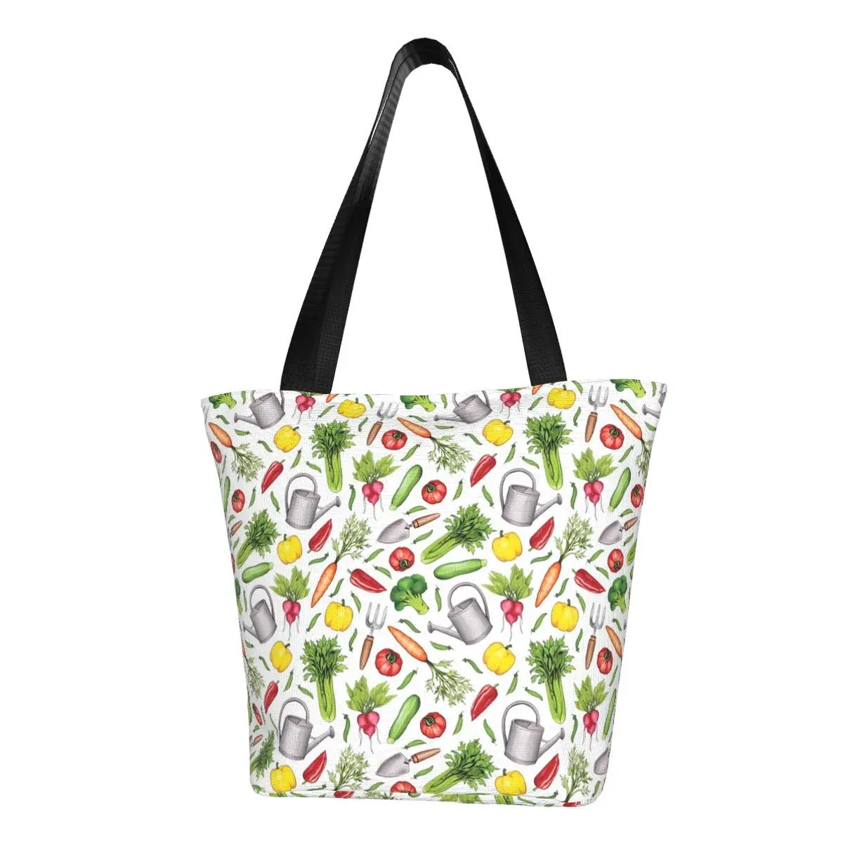 

Radishes Print Shopper Bag Vegetable Garden Handbags Female Designer Tote Bag Casual Polyester Streetwear Shoulder Bag