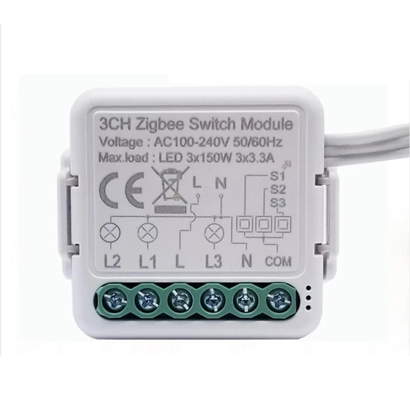 

Tuya Zigbee 3/4 Gang Smart Light Switch Module Need Neutral Wire 2 Way Control DIY Smart Breaker Works With Alexa Google Home