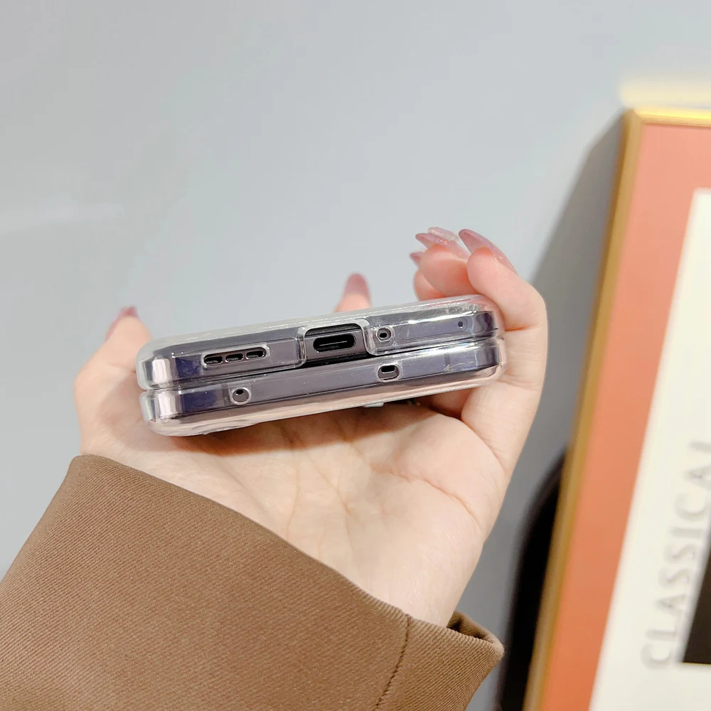 KEYSION Роскошный глянцевый чехол с ромбовидным узором для OPPO Find N2 Flip N3