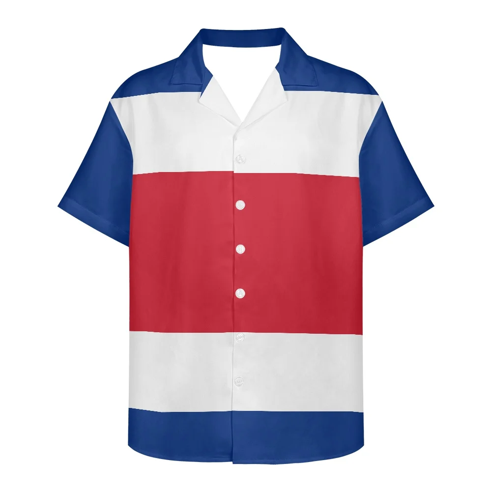 

Летняя винтажная модная повседневная мужская футболка с принтом флага Коста-Рики и коротким рукавом