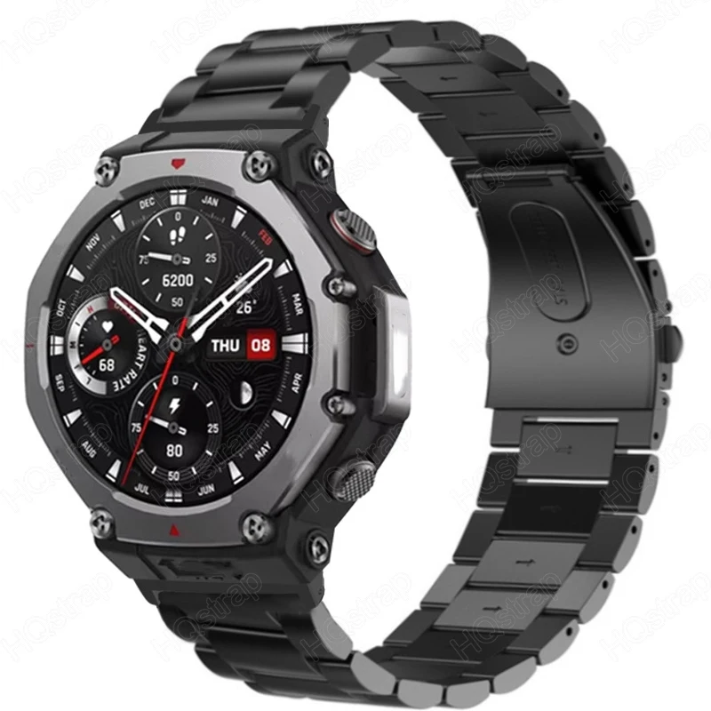 Ремешок из нержавеющей стали для Amazfit T-rex 2 3 Ultra металлический ремешок часов Trex Pro T