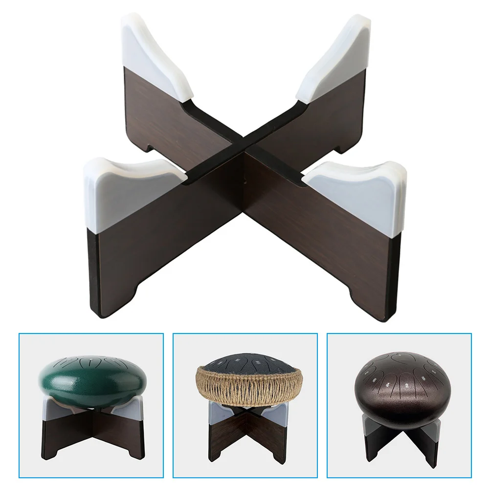 

Drum Tongue Foldable Stand Rack Floor Storage Bracket Hand Pan Wooden Holder Snare Display Support