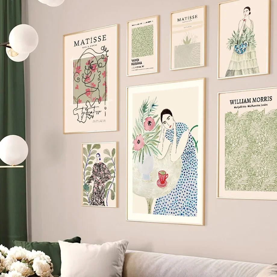 Абстрактный Матисс Пикассо Моррис кузама женщина цветок Современная галерея